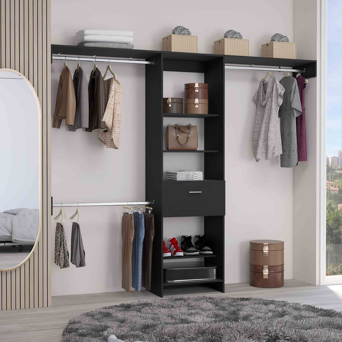 Black Dresser with 5 Shelves - Storage & Style