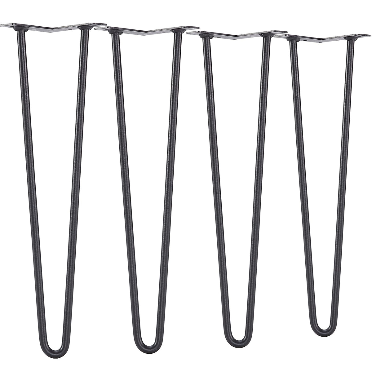 19" Hairpin Furniture Legs - Black Metal, 500lbs Capacity
