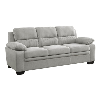 Modern Gray Sofa Set - 3 Piece Living Room Furniture
