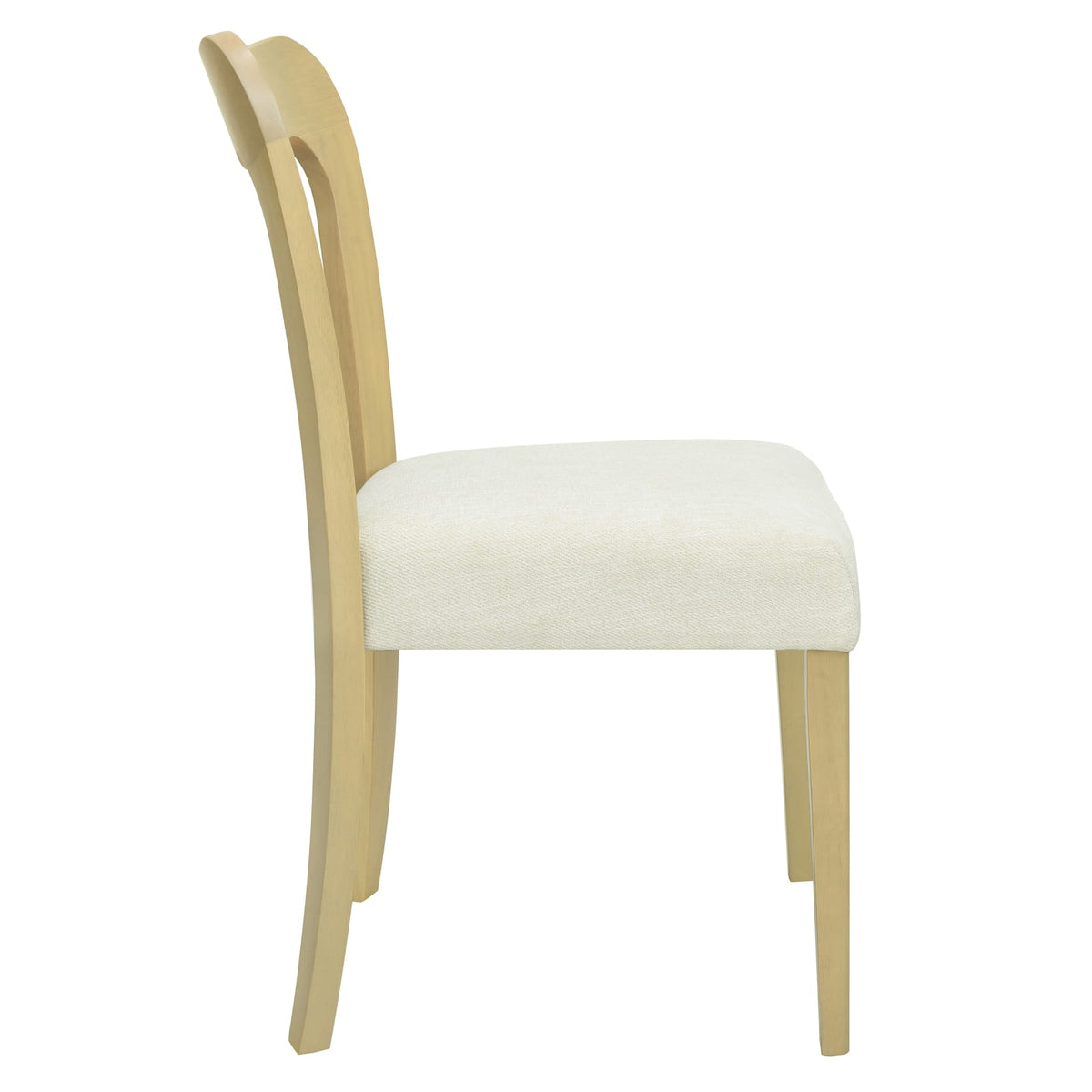 Beige Natural Ash Dining Chairs Set of 2