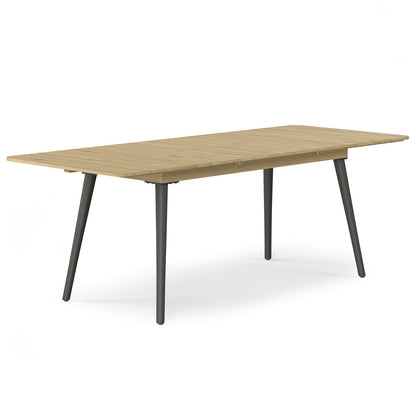 Light Brown Extendable Dining Table - 86.6" Outdoor Table