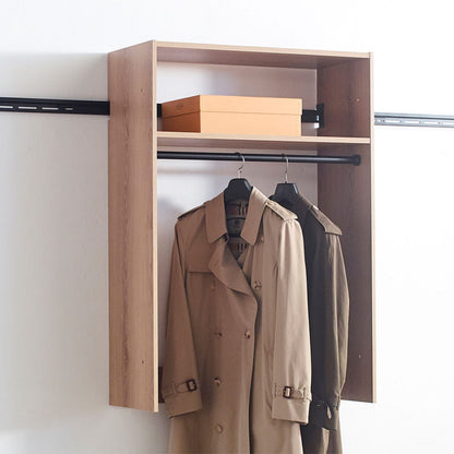 Oak Wood Modular Closet System - 5-Piece Unit for Bedroom