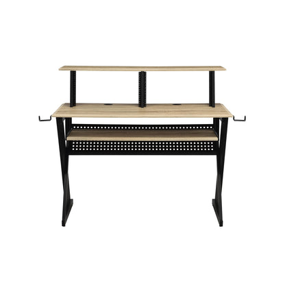 Eleazar Natural Oak Finish Music Recording Studio Desk - 24"W Workstation