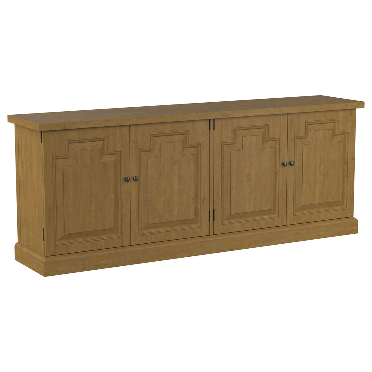 Allende Rustic Honey 4-door Sideboard - Farmhouse Dining Storage
