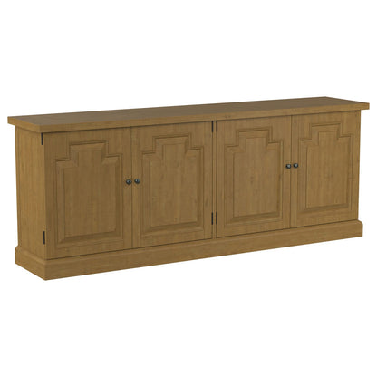 Allende Rustic Honey 4-door Sideboard - Farmhouse Dining Storage
