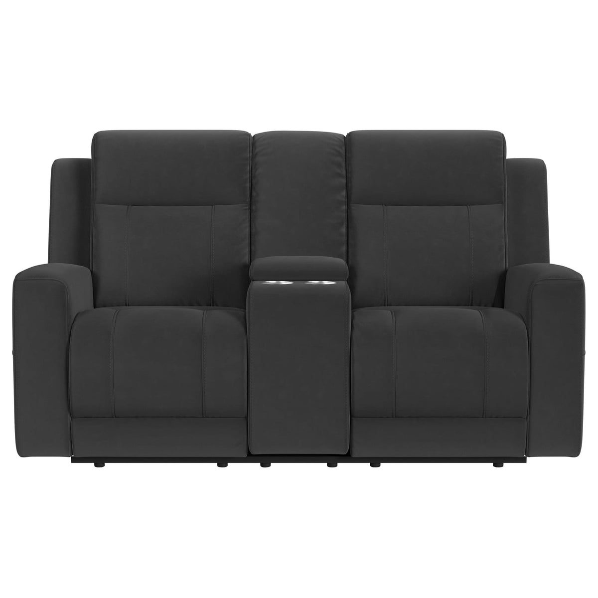 Slater Dark Charcoal Reclining Loveseat - 71" Wide for Living Room
