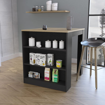 Rectangular Kitchen Island - Multicolor Melamine