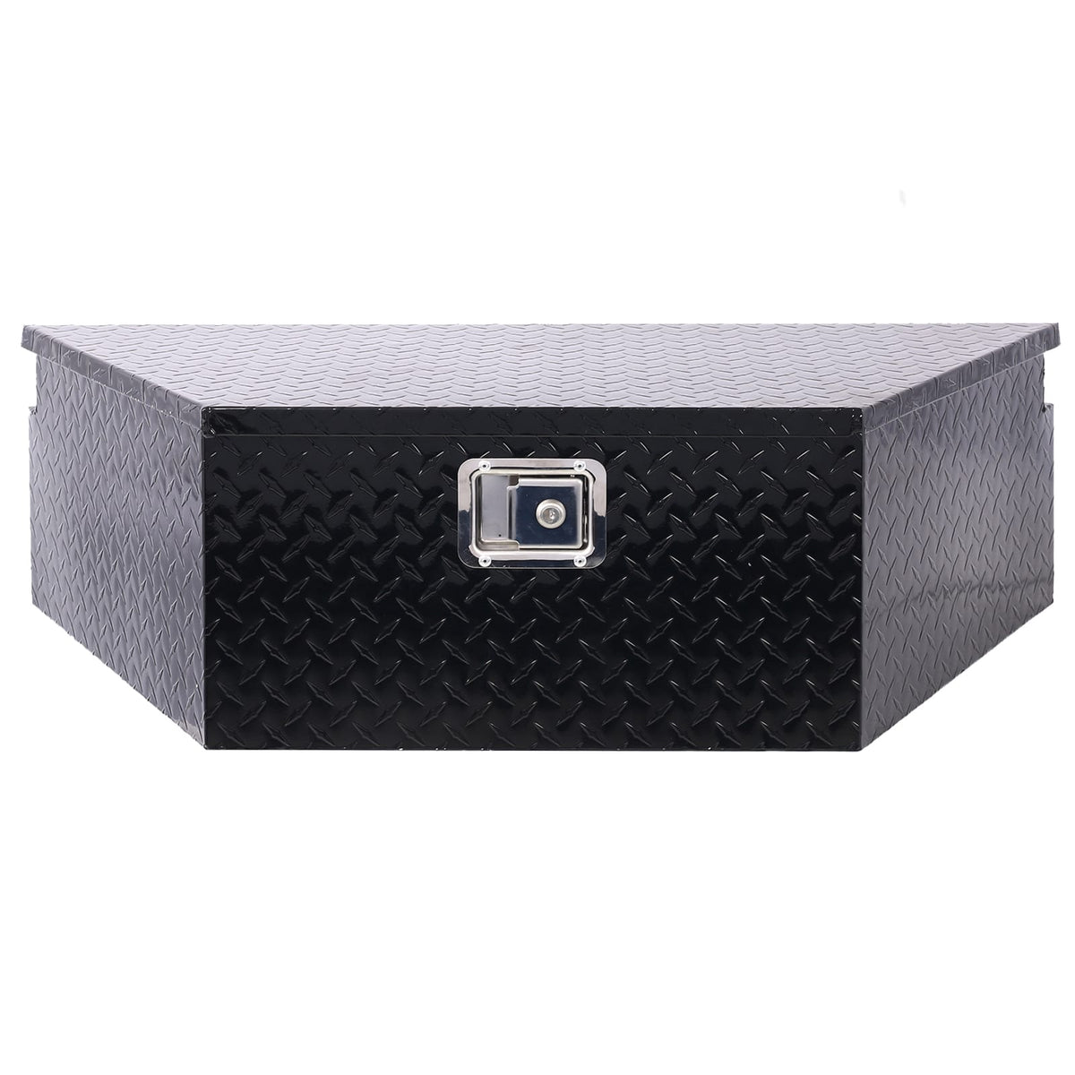 Black Aluminum Tool Box for Secure Garage Storage