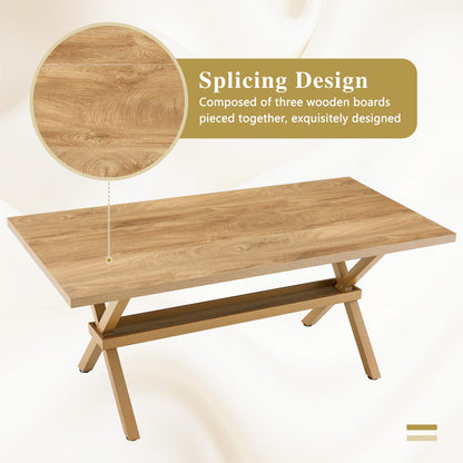 71 x 35.4 Wood Dining Table - Modern Minimalist Style