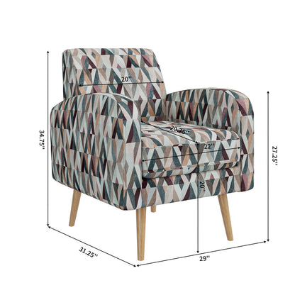 Red Plywood Accent Chair for Stylish Living Room Seating