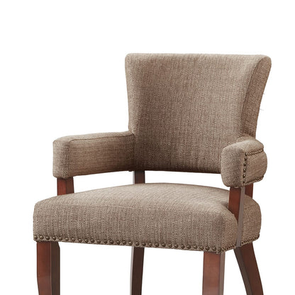 Brown Polyester Dining Chair - Espresso Finish