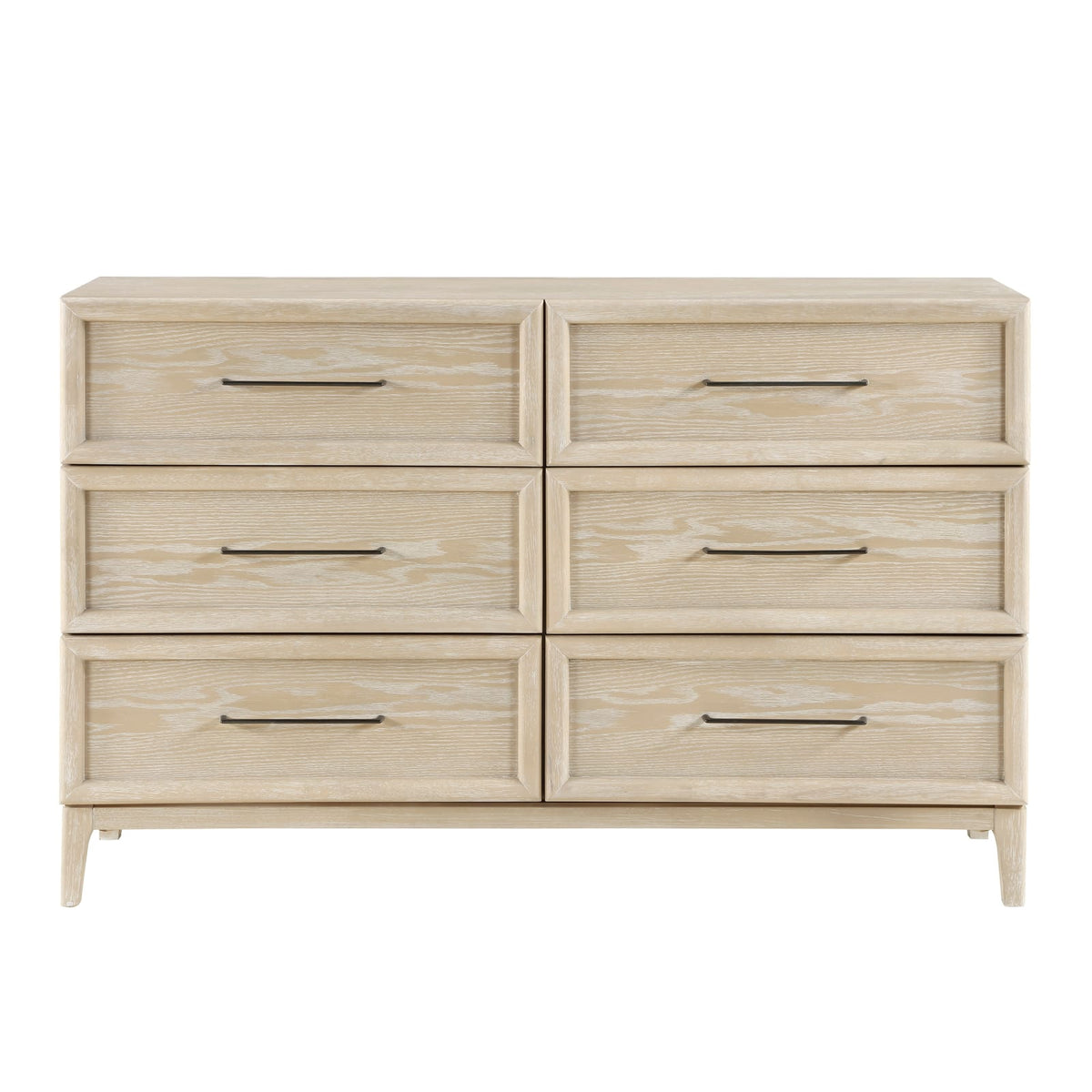 Light Brown 6-Drawer Dresser - Bedroom Furniture