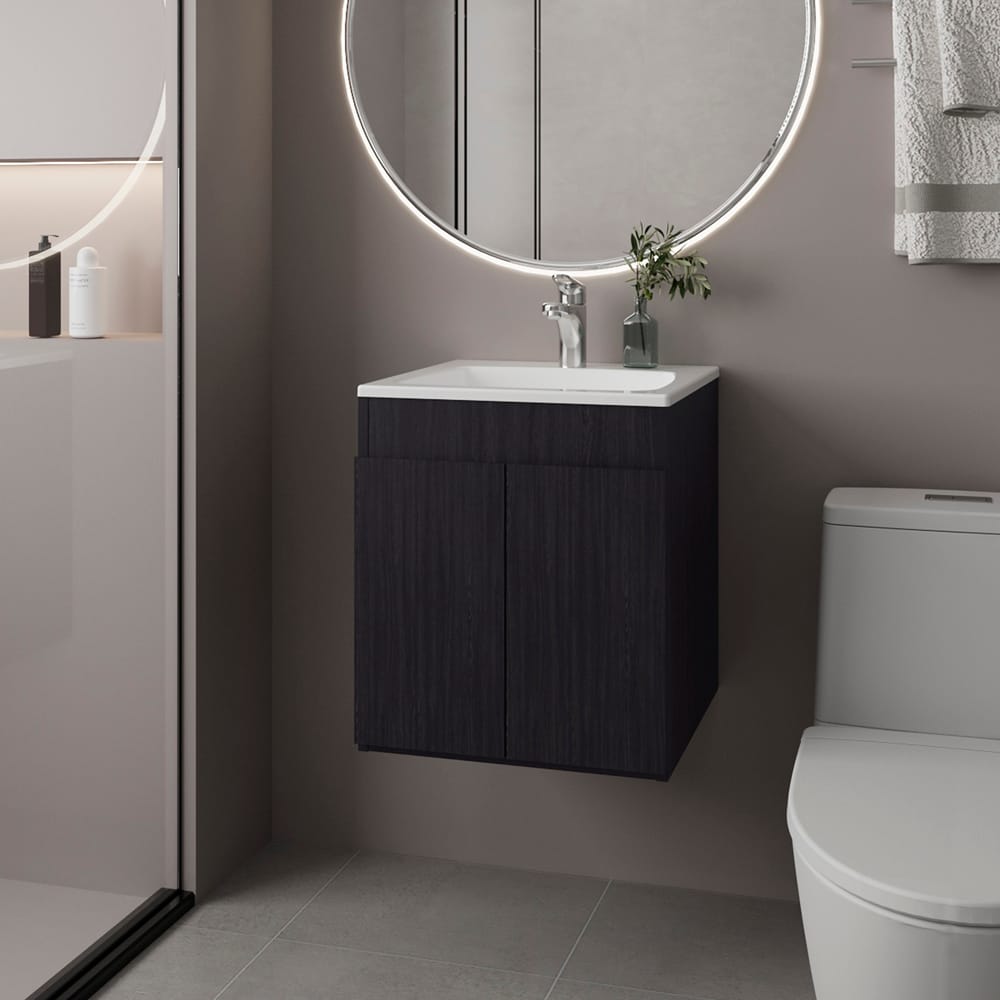 Dublin Vanity Kronos, Black - Bathroom Vanities