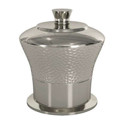 Classic Stainless Steel Vanity Jar - Stylish Storage for Cotton Swabs & Bath Salts