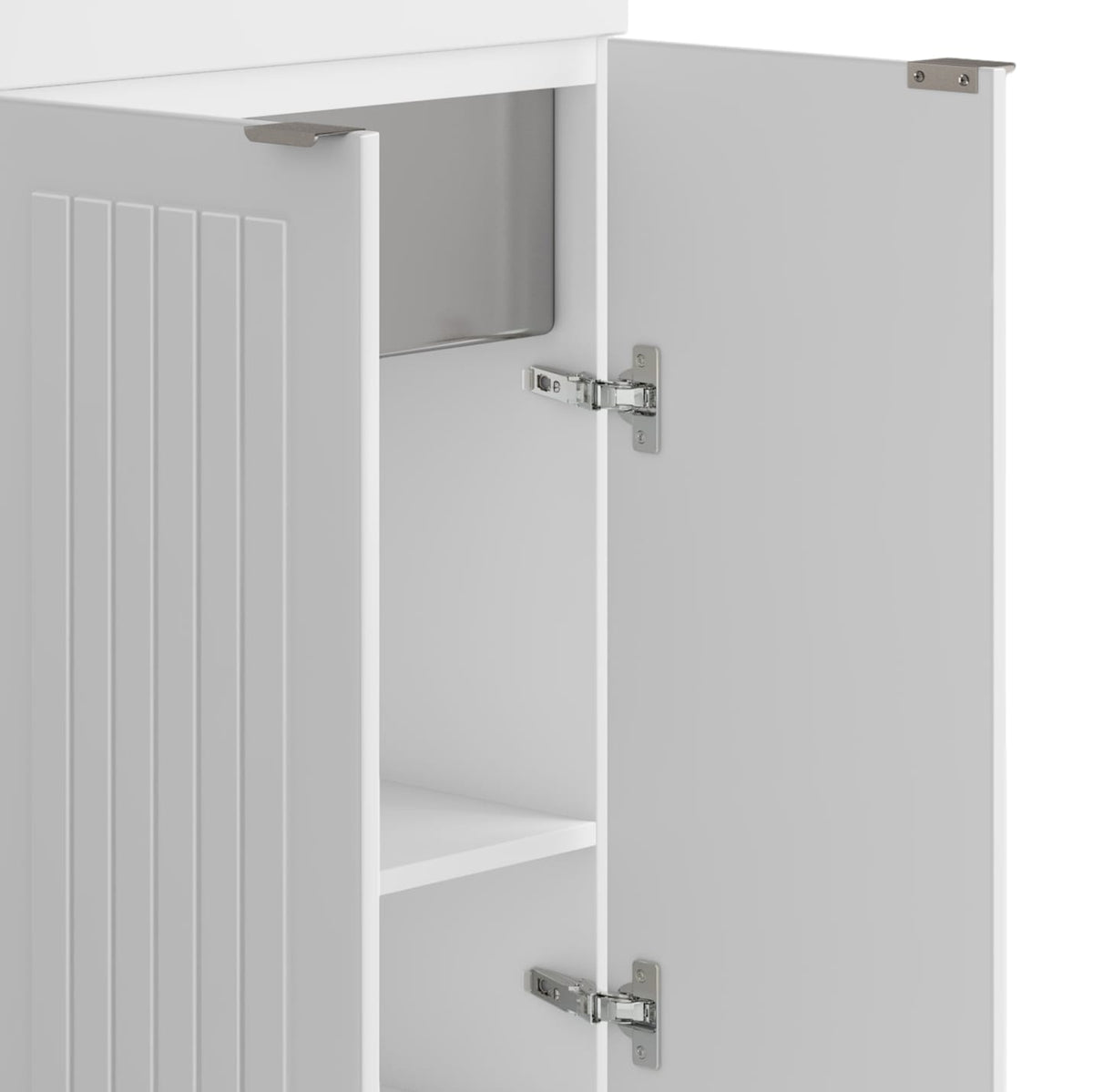 Murphy Laundry Cabinet - White | 24" Storage & Stainless Sink
