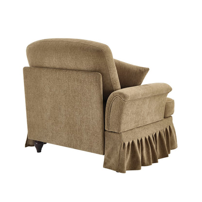 Light Coffee Chenille Sofa - 1 Seat for Living Room