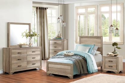 Natural Wood 6 Drawer Dresser - Bedroom Furniture