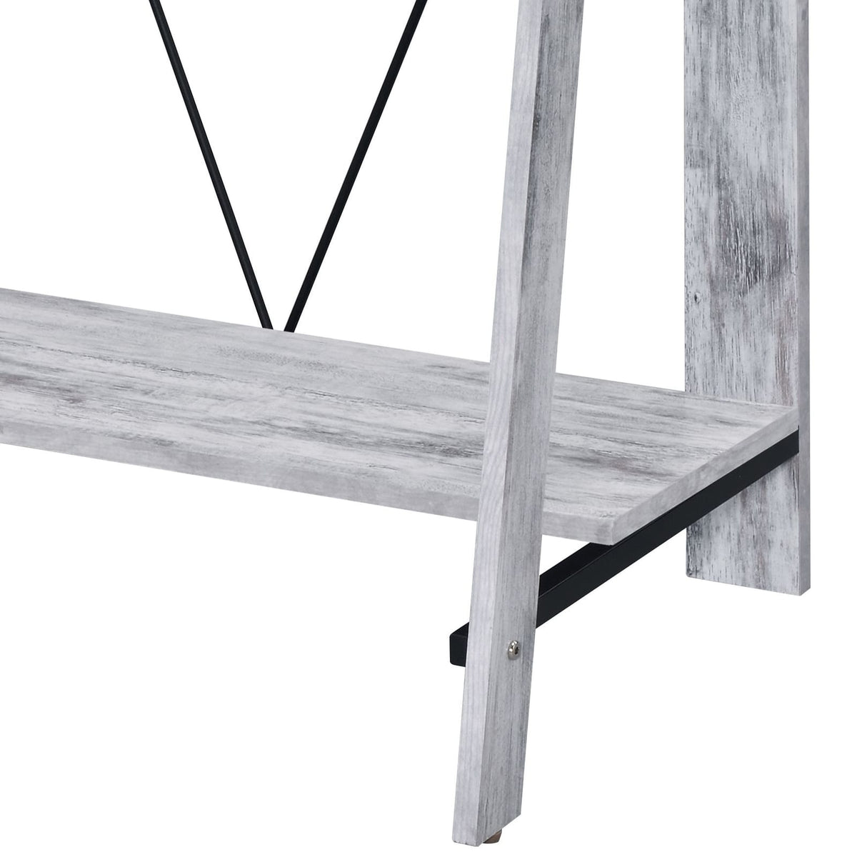 Nypho Antique White & Black Writing Desk - Work From Home Storage