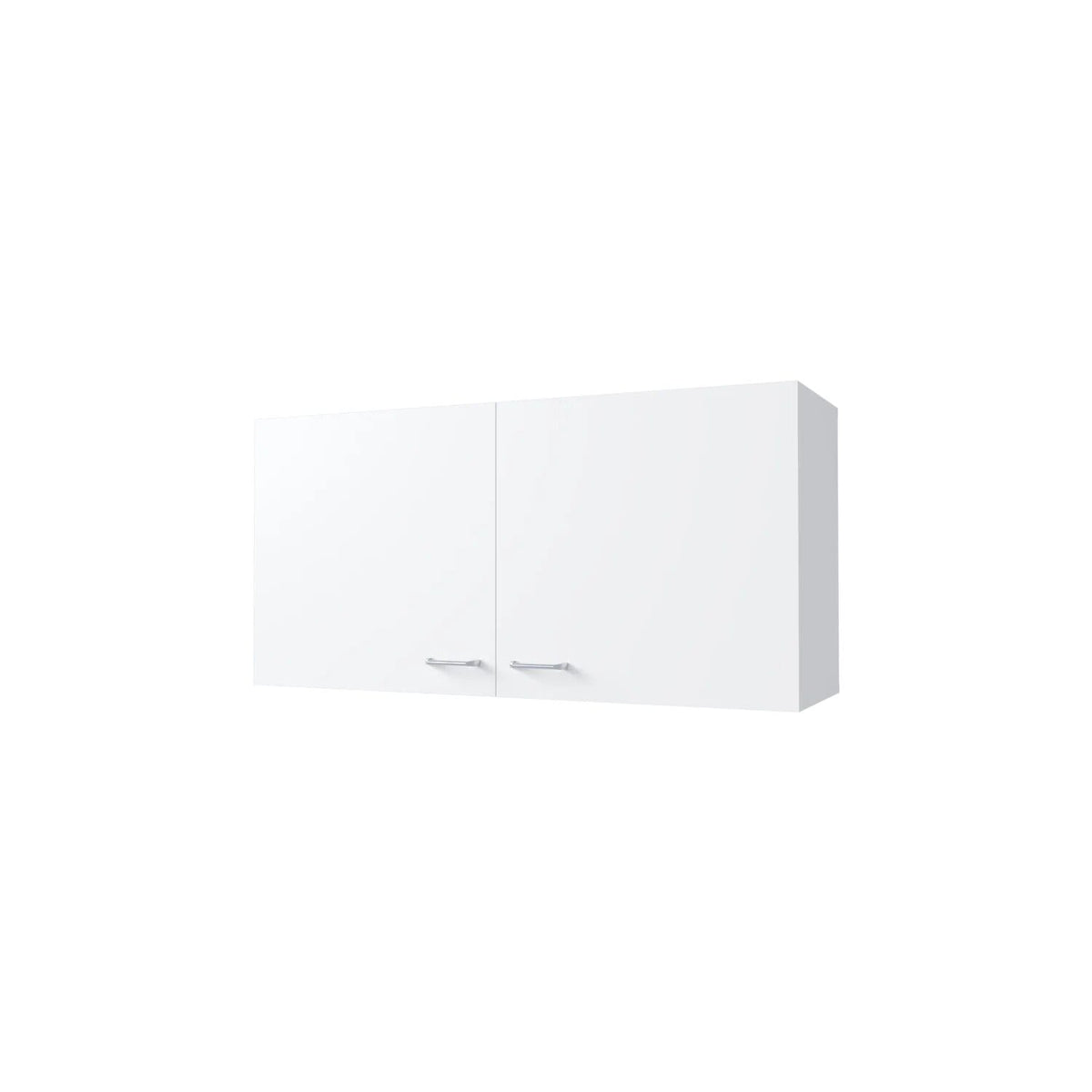 Large White Melamine 2-Door Wall Cabinet for Living Room
