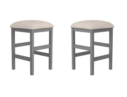 Gray Rectangular Dining Table with 2 Chairs