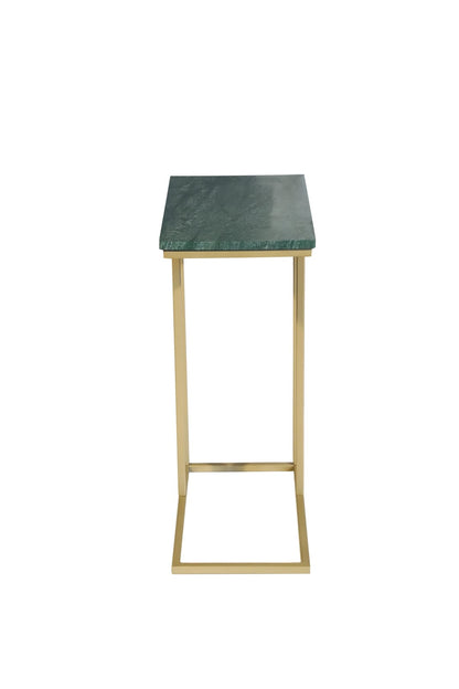 Green Marble C Stand Side Table - 24 Inch Height for Living Room