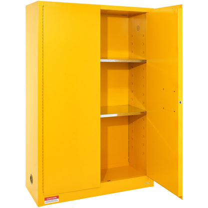 45 Gallon Stainless Steel Flammable Cabinet - Yellow