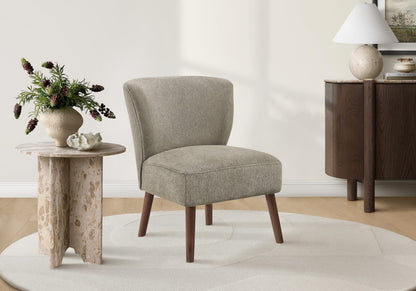 Light Brown Polyester Accent Chair - 33" H, Bedroom or Living Room