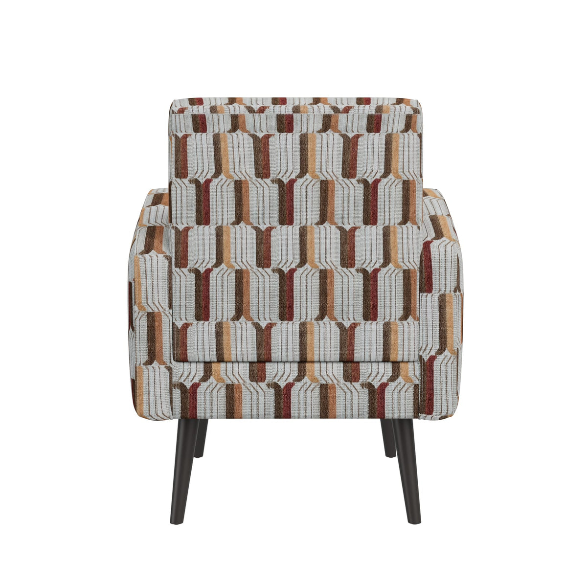 Red Plywood Accent Chair for Stylish Living Room Seating