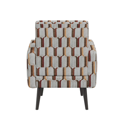 Red Plywood Accent Chair for Stylish Living Room Seating