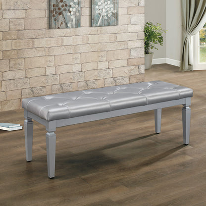 Silver Glam Bench - Modern Bedroom Style