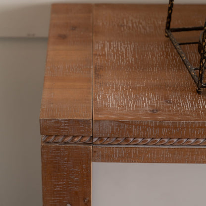 63.78" Natural Wood Console Table - Farmhouse Entryway Sofa Table for Living Room