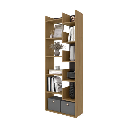 Modern Light Oak Particle Board Storage Cabinet for Office Workspace