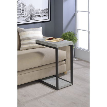 Cement and Black Snack Table - Industrial Style