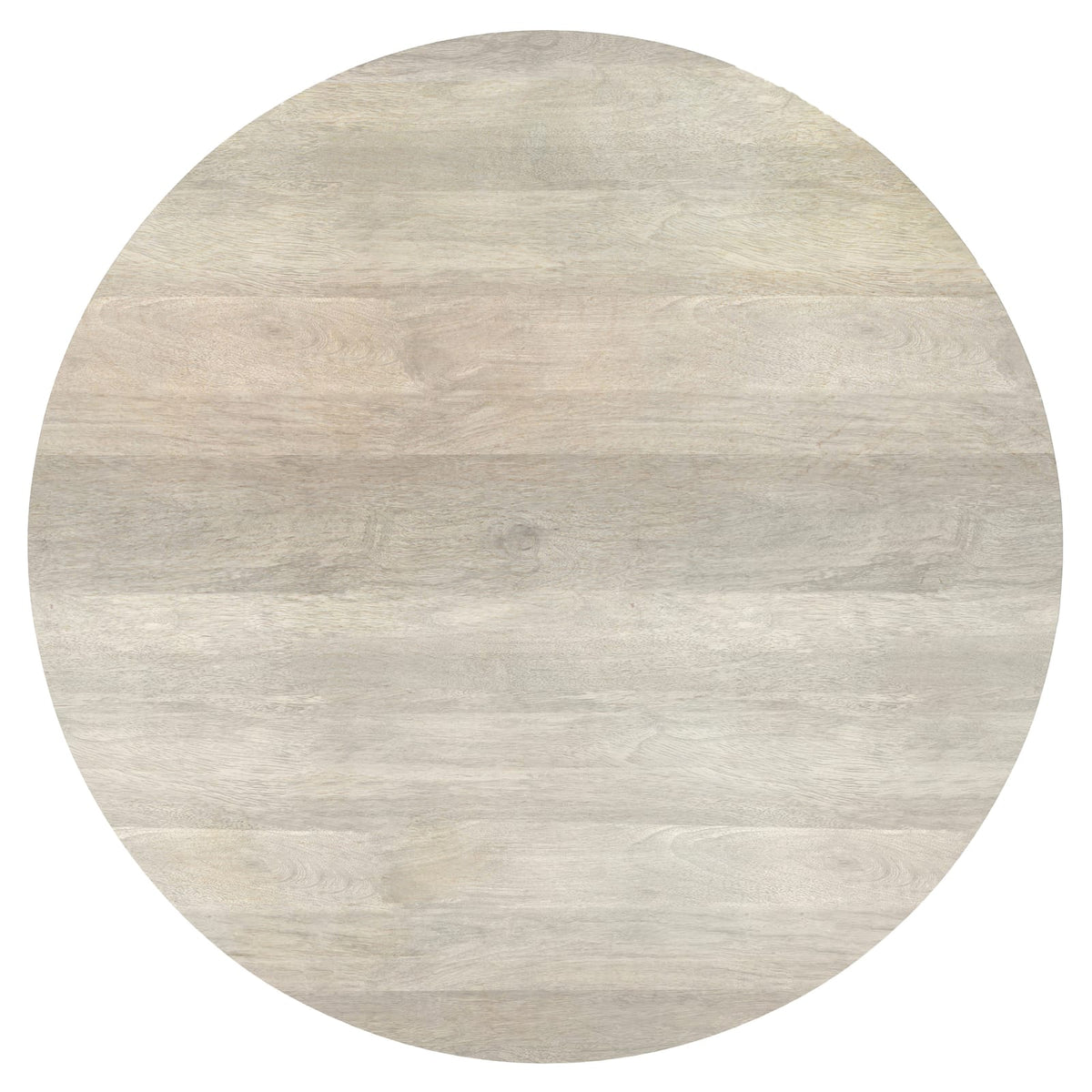 White Wood Drum Coffee Table - 36" Diameter