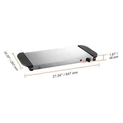 Stainless Steel Electric Warming Tray - 24" Buffet Tray