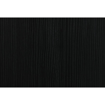 Black Rubberwood Nightstand with 2 Drawers for Bedroom