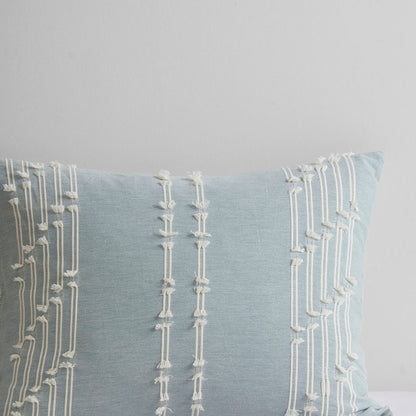 Queen Cotton Blue Duvet Cover Set - 3 Piece