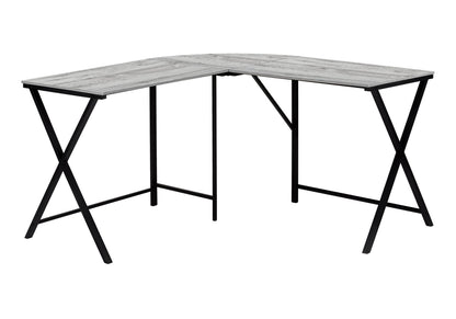 L Shape Grey Computer Desk - 55" Corner Office Desk