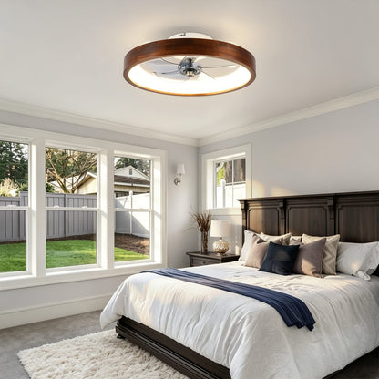 20 Inch White Ceiling Fan with Lights - Farmhouse Style
