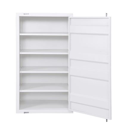 Cargo White Finish Chest - Metal Dresser, 28" Wide Storage