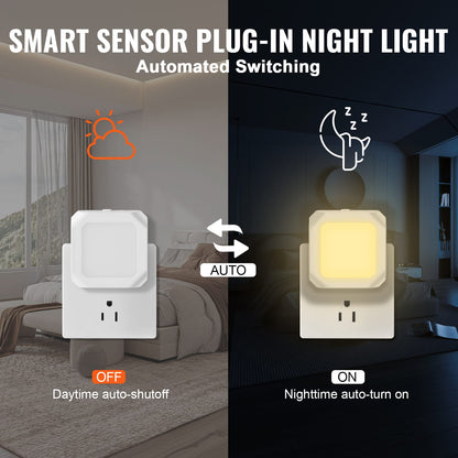 VEVOR LED Night Light - 4 Pack White ABS