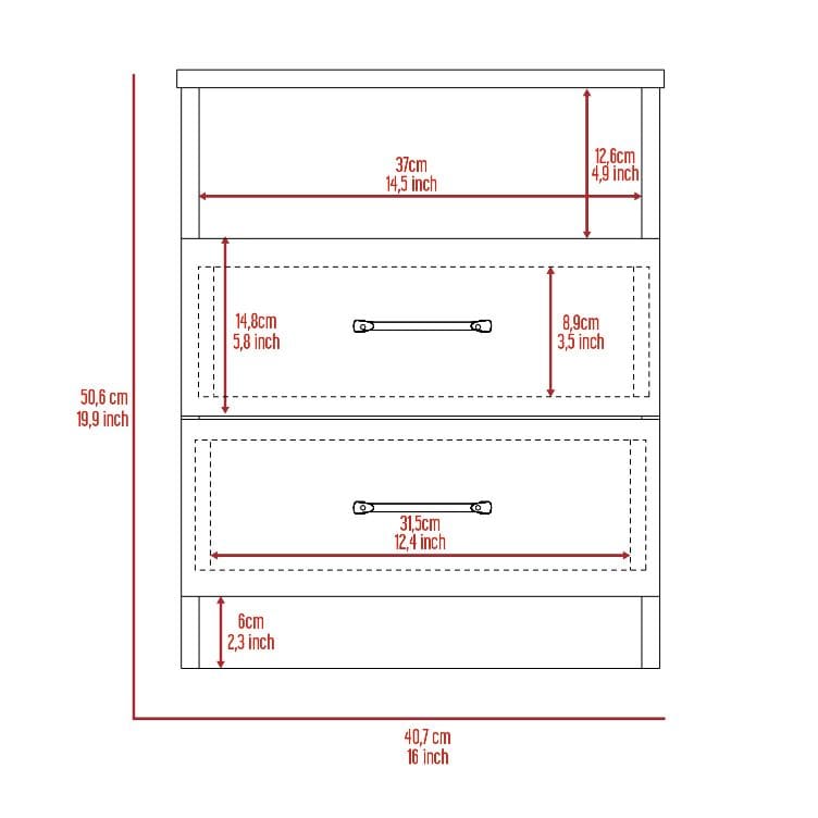 Beijing Coffee Table - Black, One Drawer, Storage Table