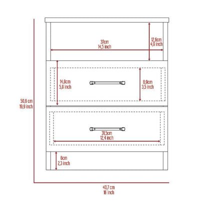 Beijing Coffee Table - Black, One Drawer, Storage Table