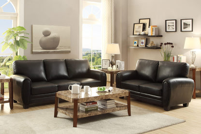 Modern Black Sofa - 3 Seat Contemporary Style for Living Room