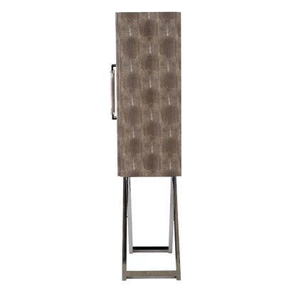 Silver PU Bedroom Cabinet - 27.6" Wide