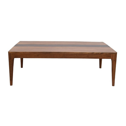 Acacia Wood Live-Edge Dining Table in Farmhouse Style for Living Room