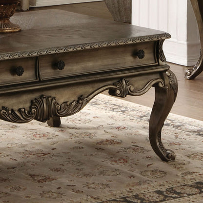 Vintage MDF Storage Table with Drawers for Living Room