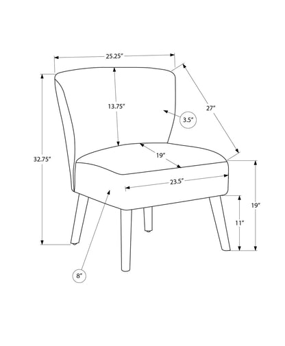 Light Brown Polyester Accent Chair - 33" H, Bedroom or Living Room