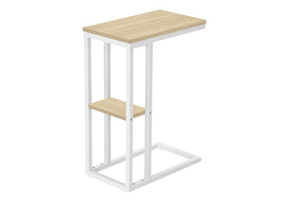 C-Shaped Accent Table - Natural Finish