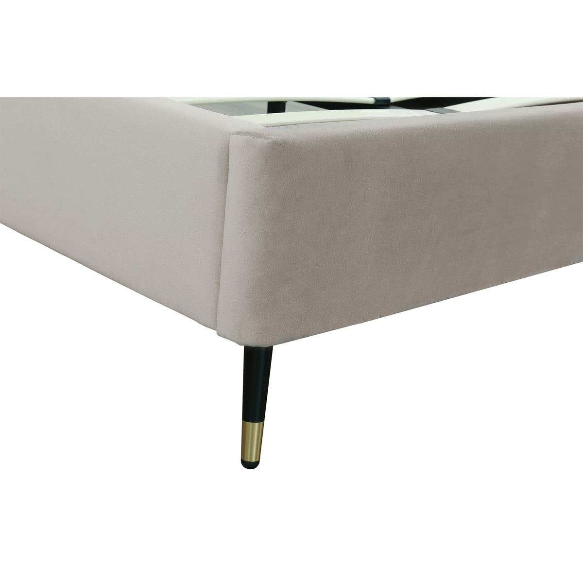 Greige Eucalyptus Full Bed Frame with Headboard